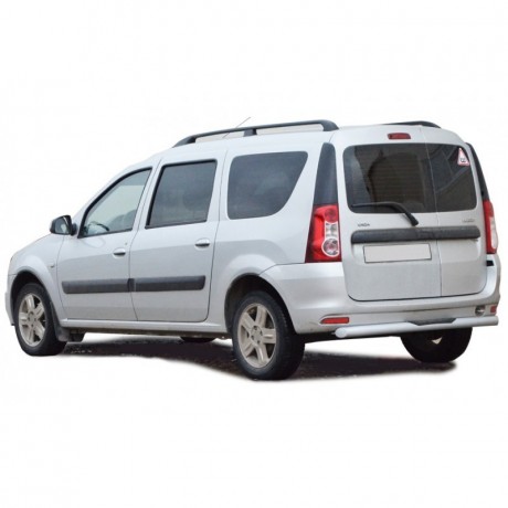 Защита заднего бампера «Труба с проступью» для L@DA L@ЯGUS (d63.5), нержавеющая сталь купить недорого с доставкой в Салехард